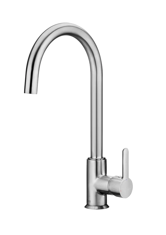 Mencia Kitchen Mixer with Swivel Spout, Cold Start. Titanium