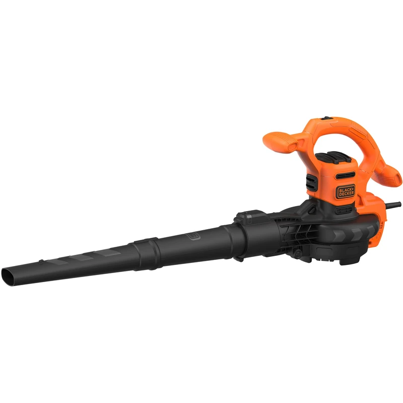 Black+Decker 3-in-1 Elektro-Laubsauger & Laubbläser (2.600 Watt, mit Häcksler, hohe Blasgeschwindigkeit von 315 km/h, 40l Fangsack und Tragegurt, für Terrassen, Wege, Einfahrten) BEBLV260