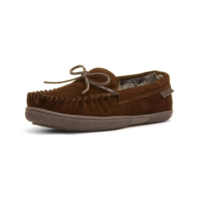 Hush Puppies Mens Ace Slip On Leather Slipper (7 UK) (Chocolate)