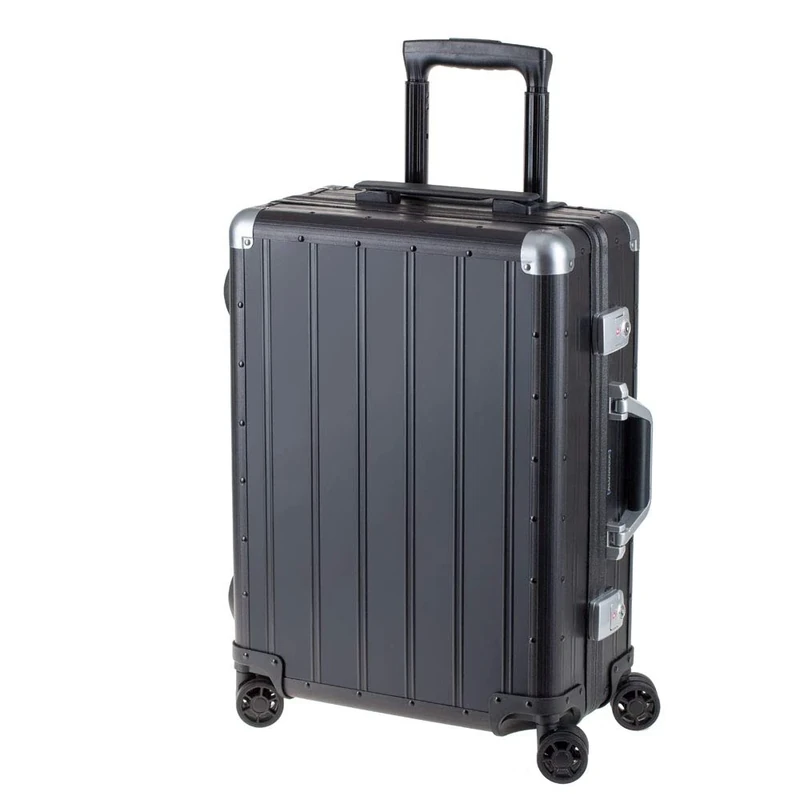 Orbit Travel Suitcase, Aluminium Trolley Case with 4 Double 360° Smooth Wheels