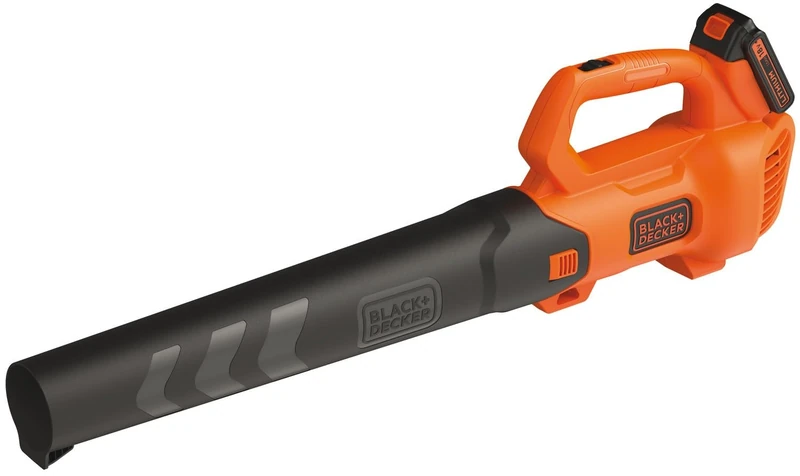 Black+Decker BCBL200L-QW Battery Axial Leaf Blower (18V, 2.0Ah, High Blowing Speed of 145 km/h, Air Volume 577 m3/h, Integrated Leaf Scraper, for Patios, Paths, Drives) BCBL200L 18V