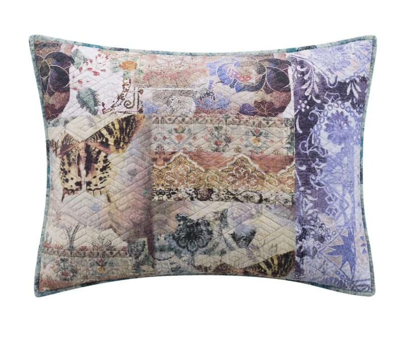 CASUAL LIVING Tracy Porter Lillian Quilt - Lavender Multi Bedspread- Colorful Cotton Bed Blanket - Twin