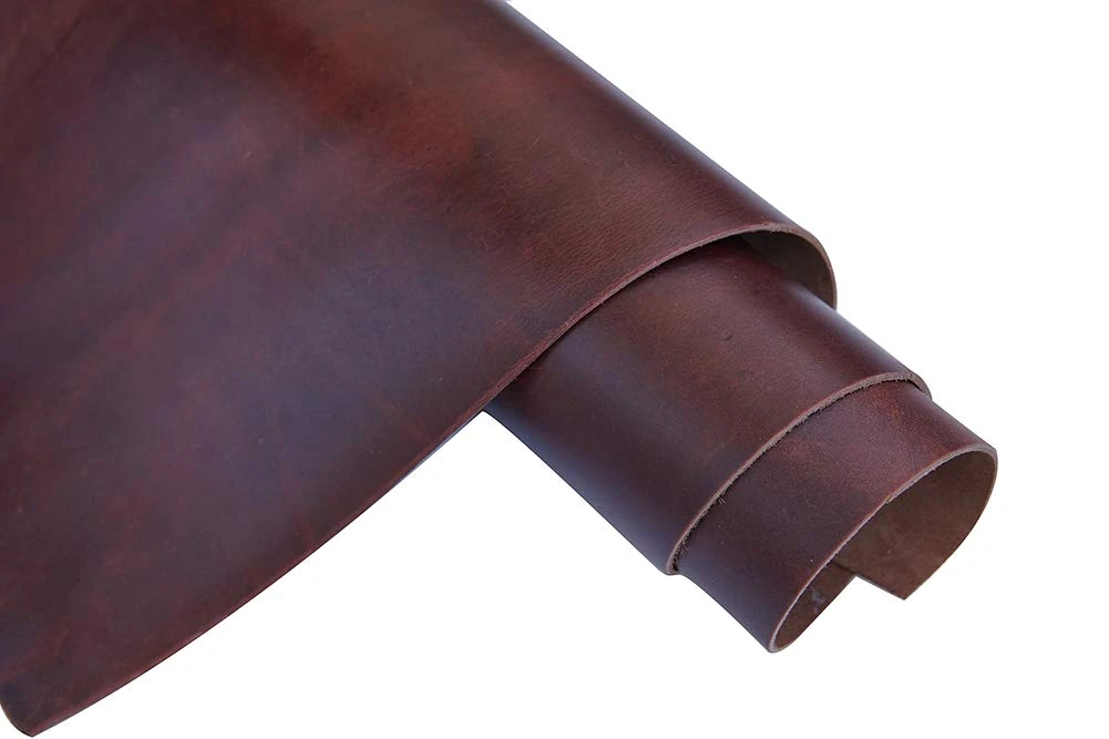 Cowhide Leather 2.0mm Thick Crafts Oxblood Wine Color Tooling Leather Sewing Hobby Workshop Handmade Craft Supplies Raw Matieral Hide (12"X24")