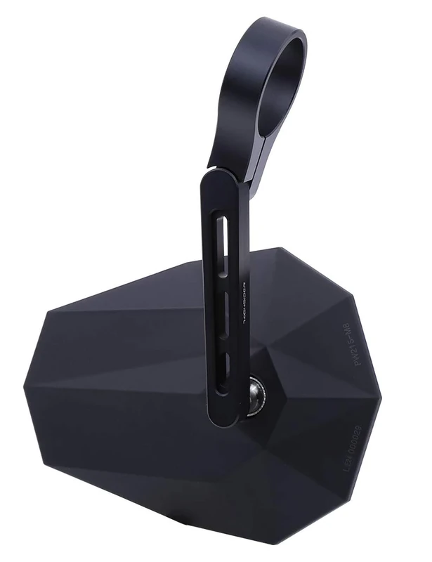 HIGHSIDER Stealth-X5 Motorcycle Handlebar End Mirror, Short Stem, E-Approved (Pack of 1)