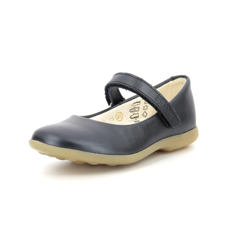 Kickers - Kickers Fille Ambellie Ballerines Bout fermé - B0DVR1T1SJ - Bleu Marine 10, 25