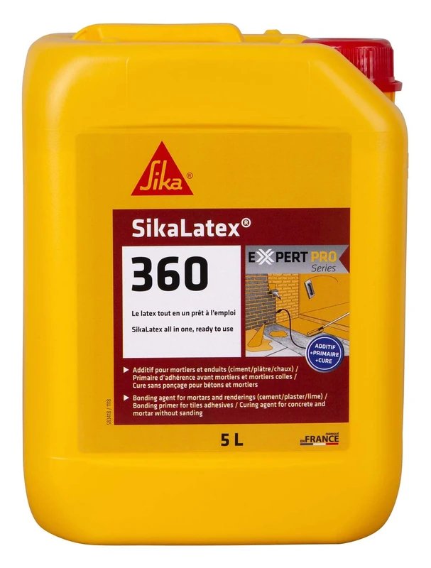 Sika - SikaLatex 360, Mortar and Concrete Additive and Ready to Use Treatment Product, 5L