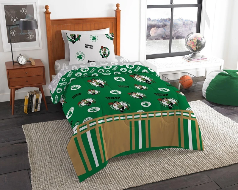 Northwest NBA Boston Celtics Twin Bed In a Bag Set, 64" x 86" - Image 1