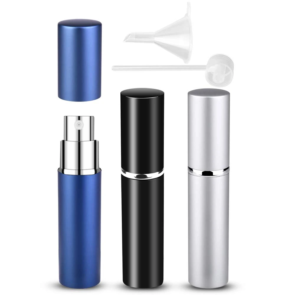 Zingso Travel Perfume Atomiser Bottle Refillable, 3 Pcs 6ML Leak Proof Aftershave Atomiser Spray Bottle Refillable Small Perfume Refill Bottle Travel Essentials Mini Perfume Decanter