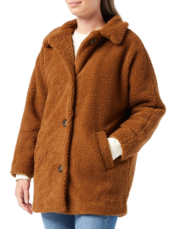 SPARKZ COPENHAGEN Women's ROVENA Coat Coat, Brown (Chestnut 267), 14 (Manufacturer Size:XL)