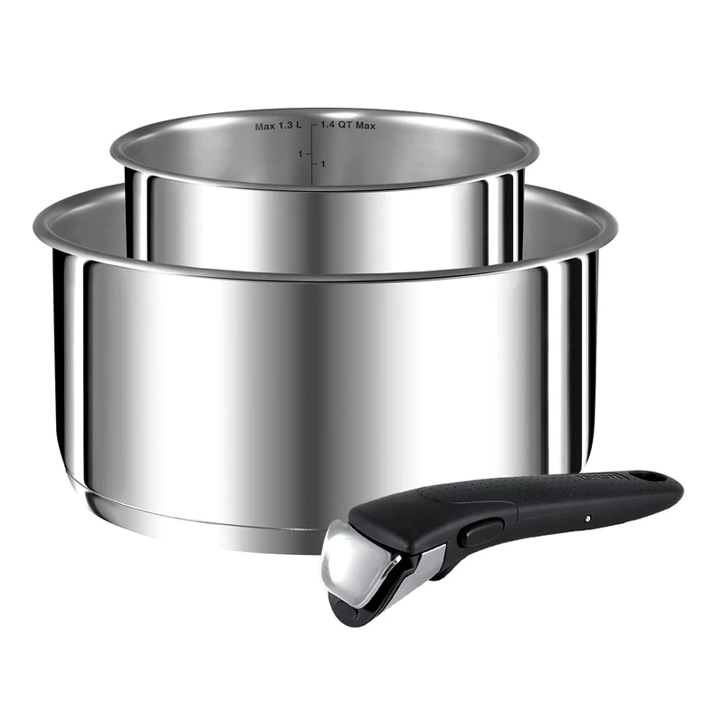 Tefal Ingenio Preference L9408802 Set of Saucepans 16/20 cm (1.6/2.6 L) Induction with Removable Handle for Induction