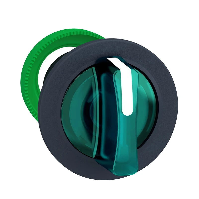 Industry ZB5FK1533 CABEZA SEL.Flush LUM.Verde 3 POS.RETORN