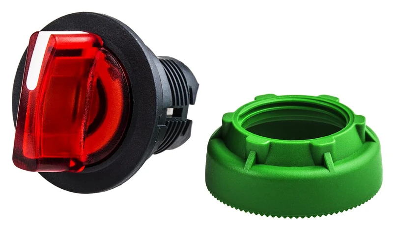 Industry ZB5FK1343 CABEZA SEL.Flush LUM.ROJA 3 POS.FIJAS