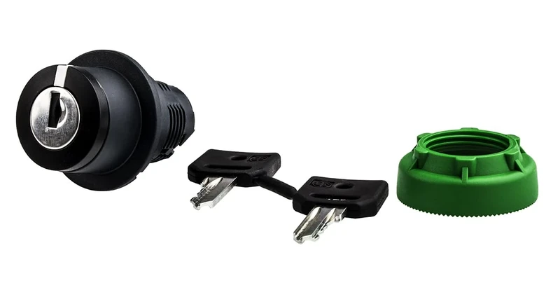 Schneider Electric, Harmony, ZB5FG4D, Flush mounted selector switch head key 8D1 2 pos stay put