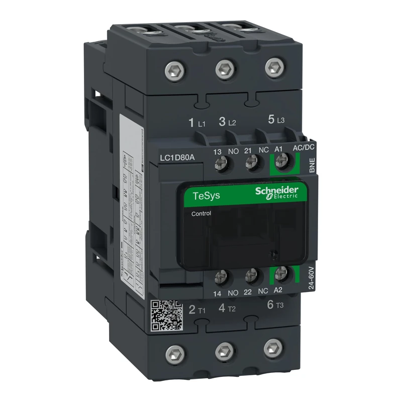 Schneider Electric TeSys D contactor 3P 66A AC-3 up to 440V coil 24-60V AC/DC EverLink