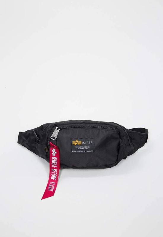 Alpha Industries Unisex Crew Waist Bag, Black, One Size