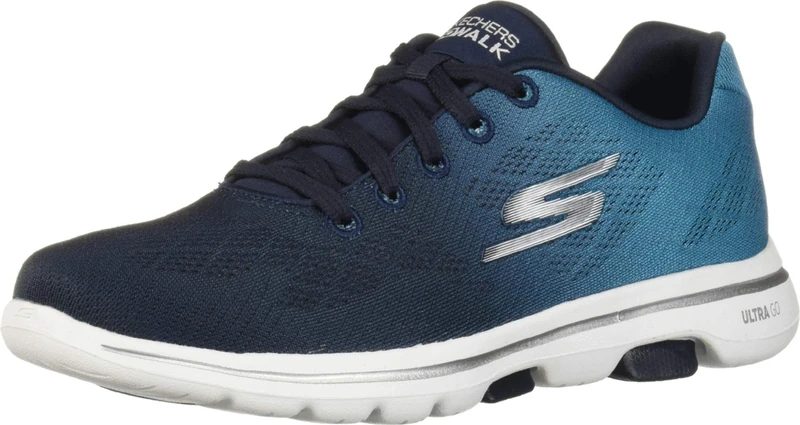 Skechers Women's Go Walk 5-Alive Sneaker Navy White