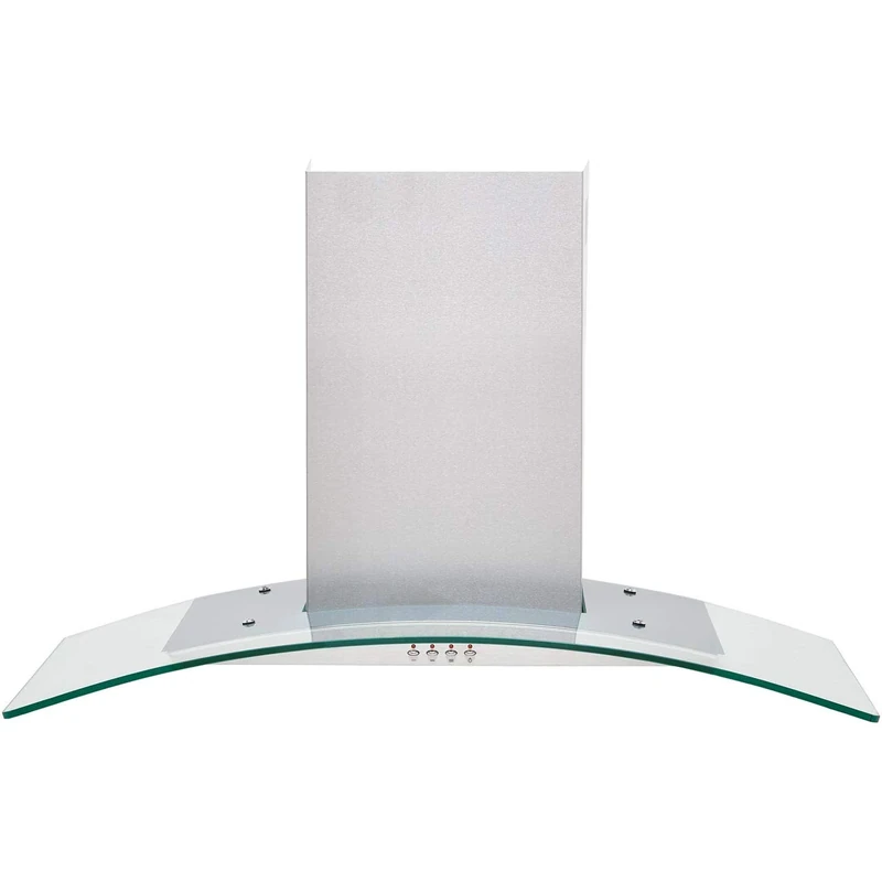 Baumatic BECH90GL 90 cm Chimney Cooker Hood - Stainless Steel / Glass