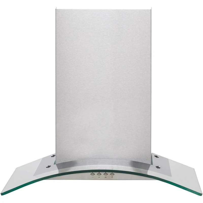 Baumatic BECH60GL 60 cm Chimney Cooker Hood - Stainless Steel / Glass