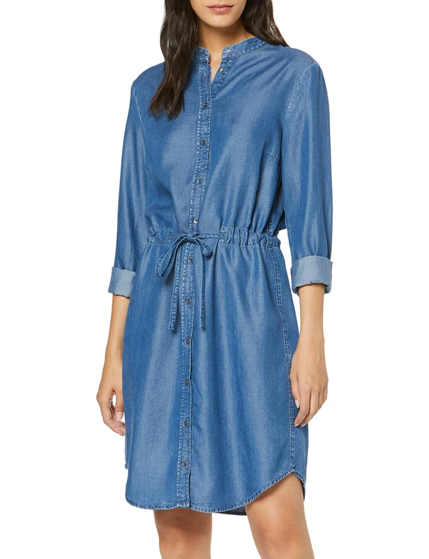 Marc O'Polo Women's 908906526031 Dress, Blue (Soft Drapy Tencel 063), S