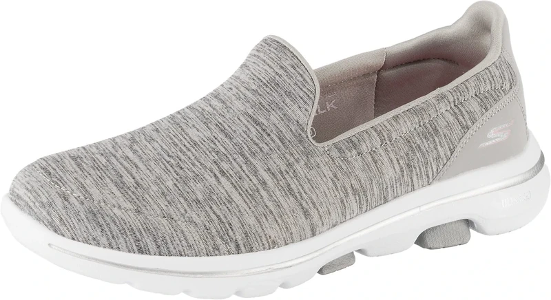 Skechers Women's Go Walk 5 - Honor Trainers, Grey Gray Textile Trim Gry, 6.5 UK