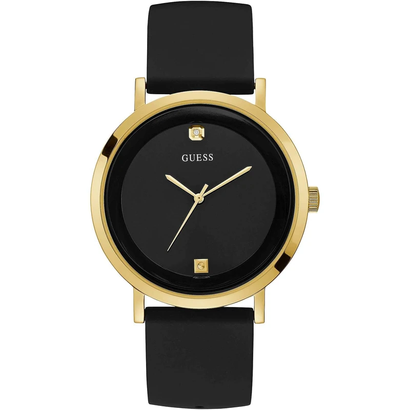 Guess W1264G1 Supernova Black Resin Strap Mens Wrist Watch Jewellery - Image 1