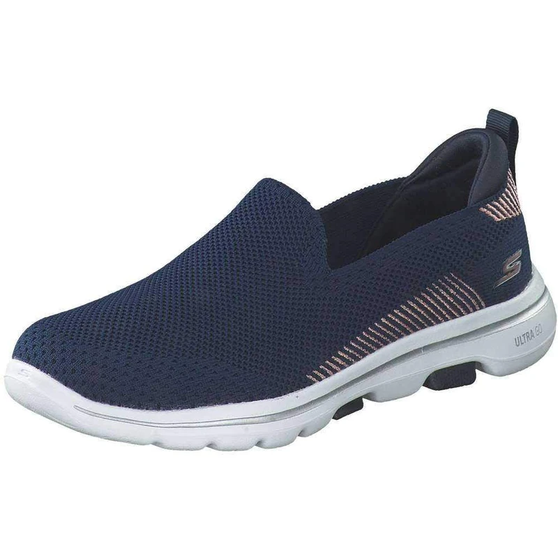 Skechers Women's GO Walk 5 PRIZED Sneaker, Navy, 6 UK