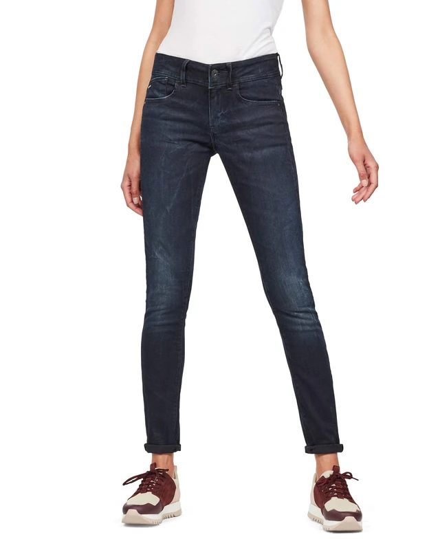 G-Star Women's Lynn Mid Skinny Jeans, Blue (dk aged D06746-6545-89), 23W / 30L
