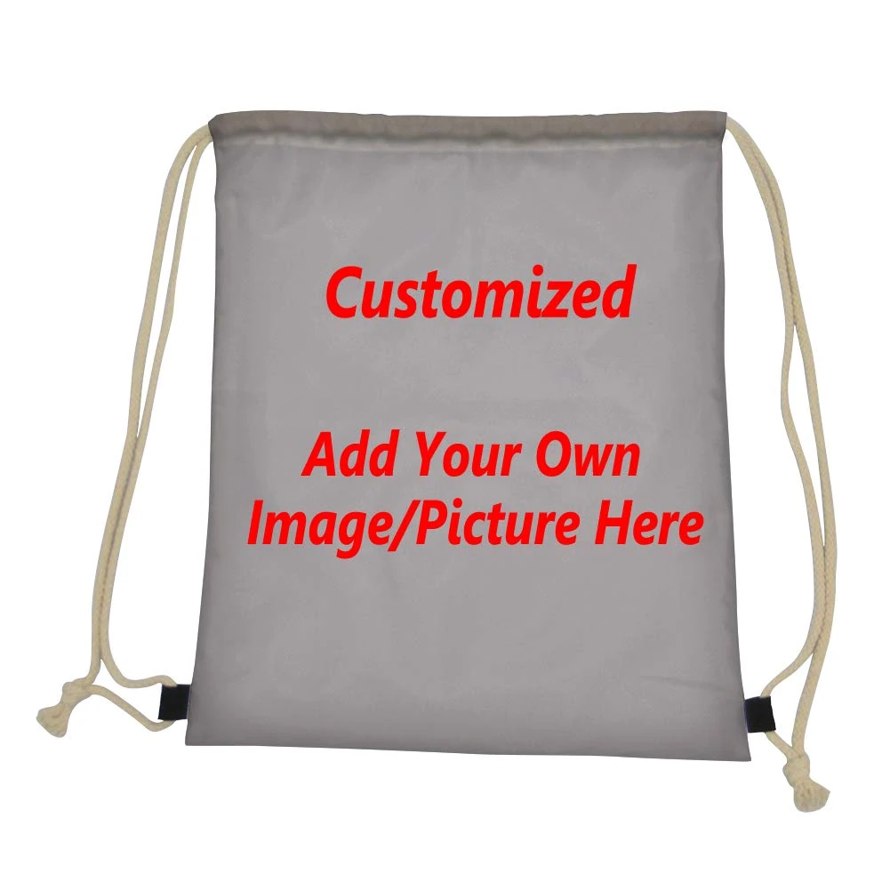 Coloranimal Personality Women Men Custom Drawstring Bags Small Travel Shoulder Packs Add Your Own Image or Picture Gym Sports Athletic Soccer Ball Shoe Backpacks