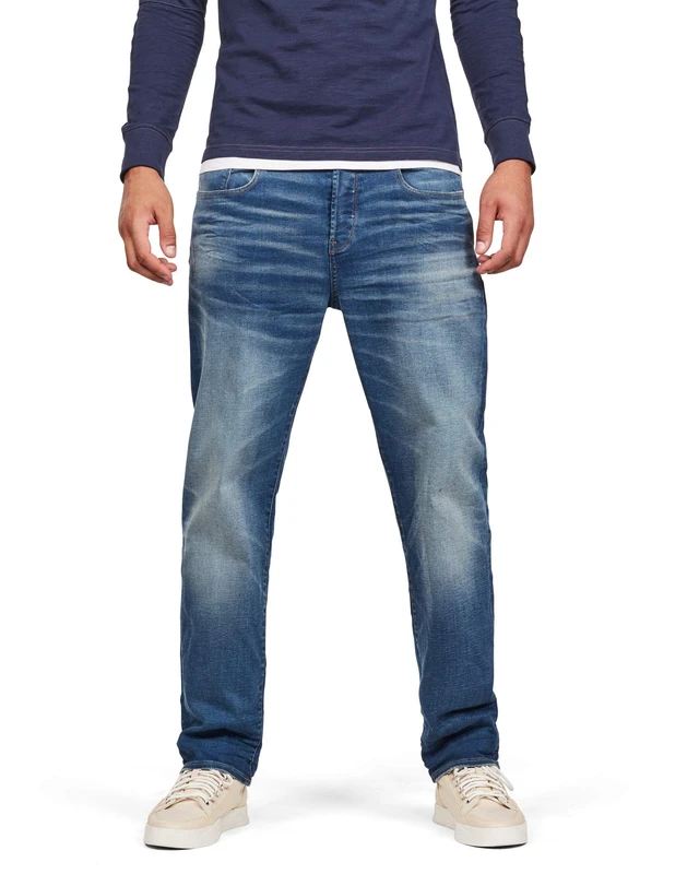 G-Star Men's 3301 Relaxed Straight Jeans, Blue (worker blue faded 51004-A088-A888), 26W / 30L - Image 1