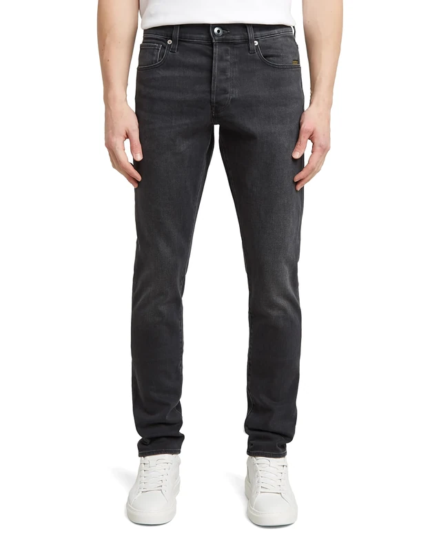 G-Star Men's 3301 Slim Jeans, Black (antic charcoal 51001-B479-A800), 34W / 32L