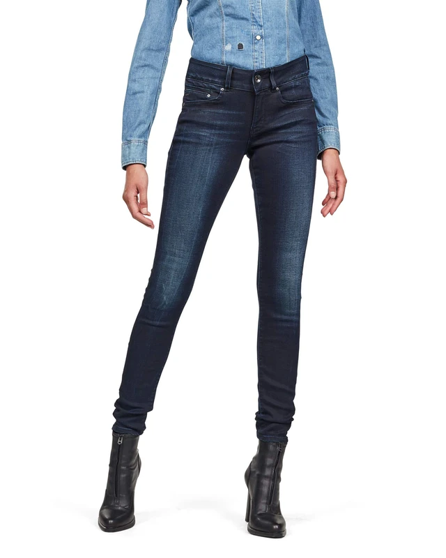 G-Star Women's Midge Cody Mid Skinny Jeans, Blue (faded blue D07144-5245-A889), 25W / 34L