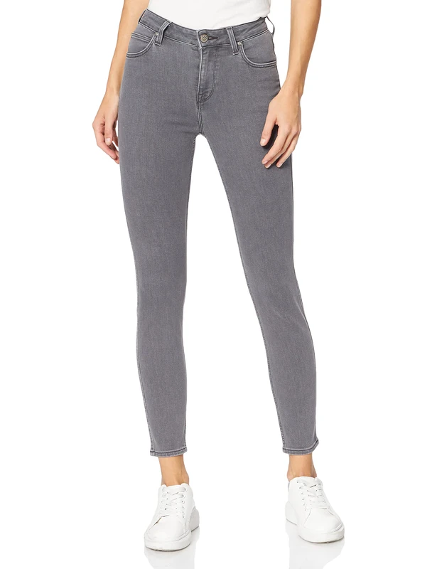 Lee Womens SCARLETT HIGH Jeans, Grey Alma, 42W / 31L