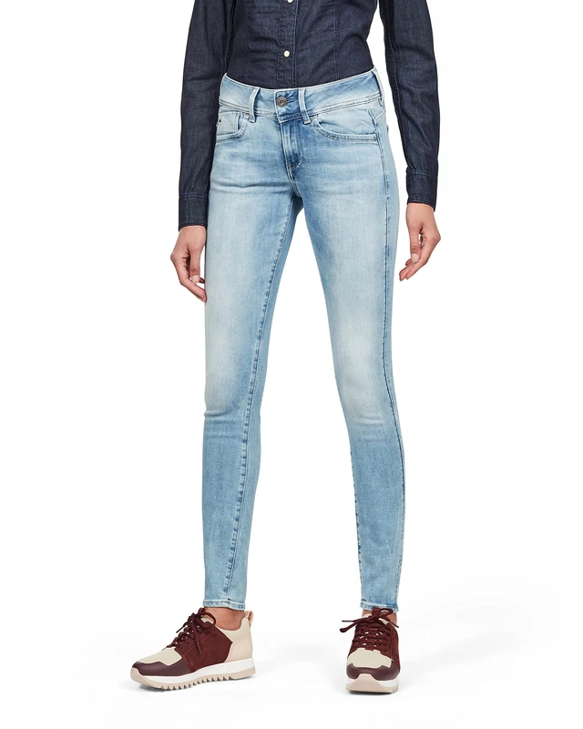 G-Star Women's Lynn Mid Skinny Jeans, Blue (sun faded blue D06746-8968-A587), 23W / 32L