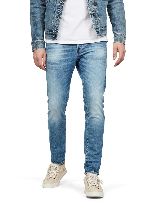 G-Star Men's 3301 Slim Fit Jeans, Blue (authentic faded blue 51001-B631-A817), 26W / 30L
