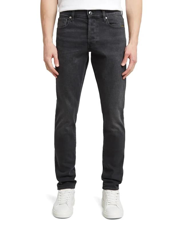 G-Star Men's 3301 Slim Jeans, Black (antic charcoal 51001-B479-A800), 32W / 34L