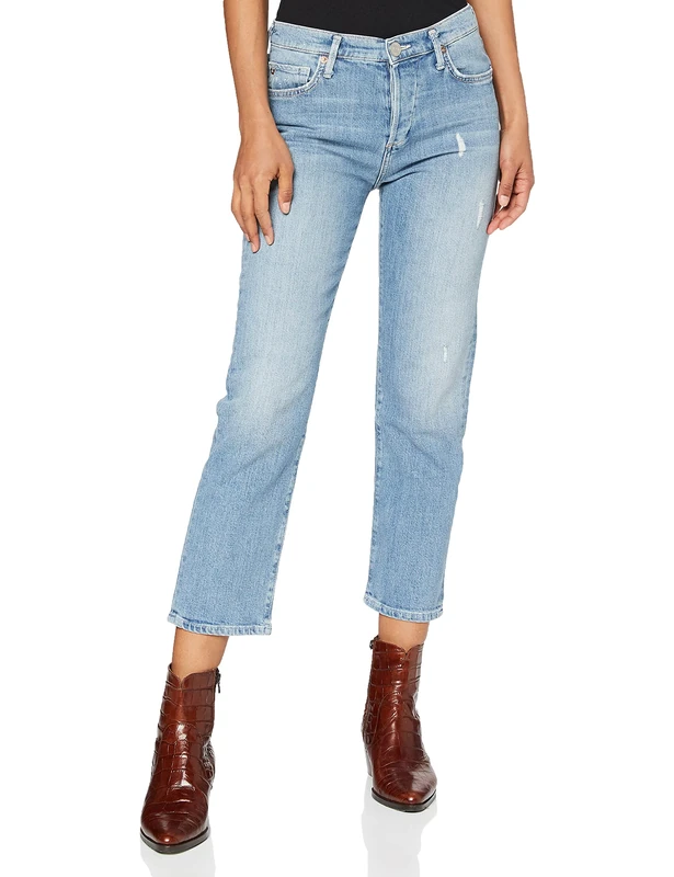 True Religion Women's Highrise Blue Denim Straight Jeans - Blue - W26/L31 - Image 1