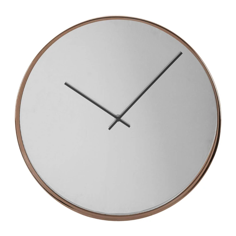 Premier Baillie Wall Clock, Mirror Face, Rose Gold