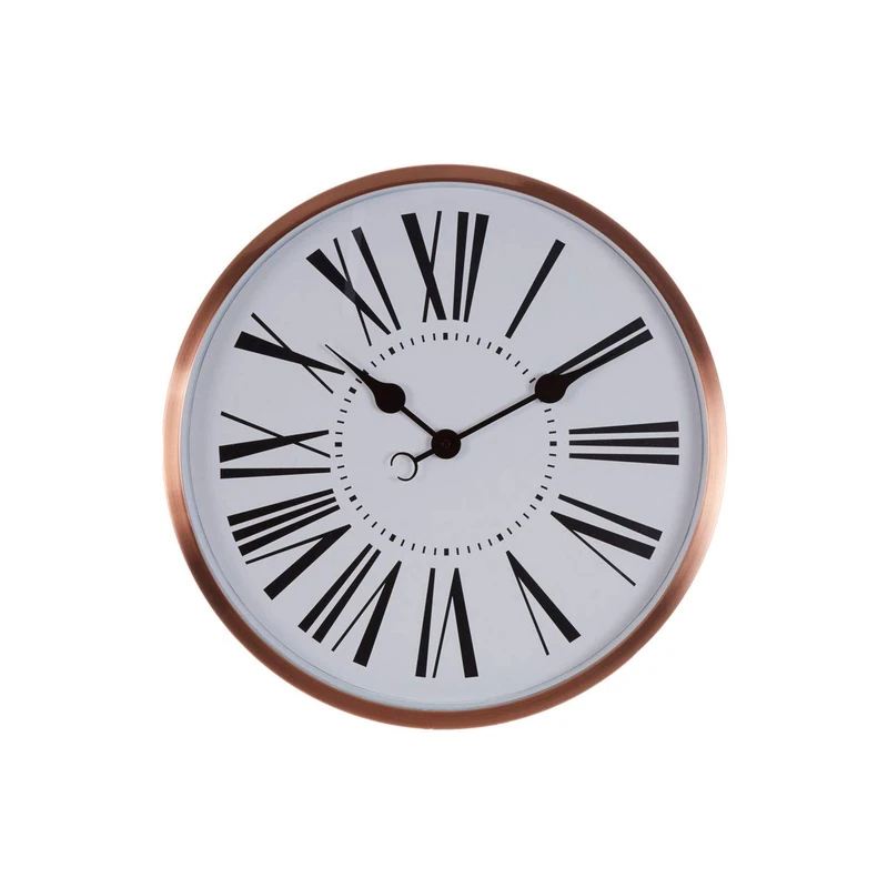 Premier Baillie Wall Clock, Rose Gold Finish, White Face