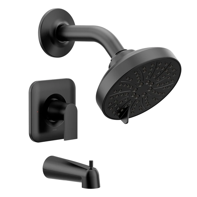 Moen T2473EPBL Genta Posi-Temp Pressure Balancing Eco-Performance Modern Tub and Shower Trim Without Valve, Matte Black