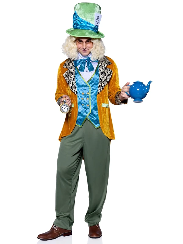 Leg Avenue 8687501101 Classic Mad Hatter Multicolour Alice In Wonderland, Multi, Multicolor