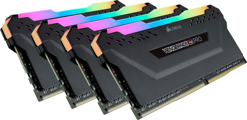 CORSAIR Vengeance RGB Pro 32GB (4x8GB) DDR4 4266 (PC4-34100) C19 XMP 2.0 Enthusiast RGB LED Lighting Memory Kit - Black