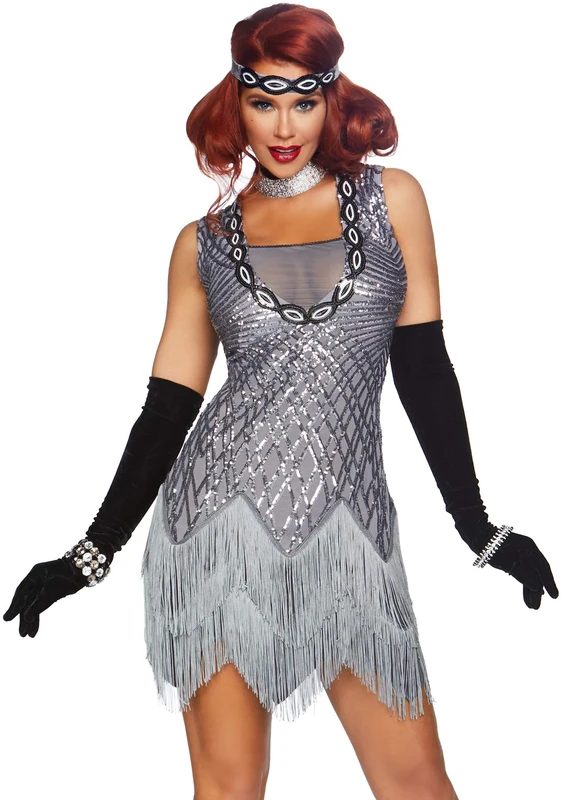 Leg Avenue 8685501027 Roaring Roxy, Silver, S (EUR 36-38) - Image 1