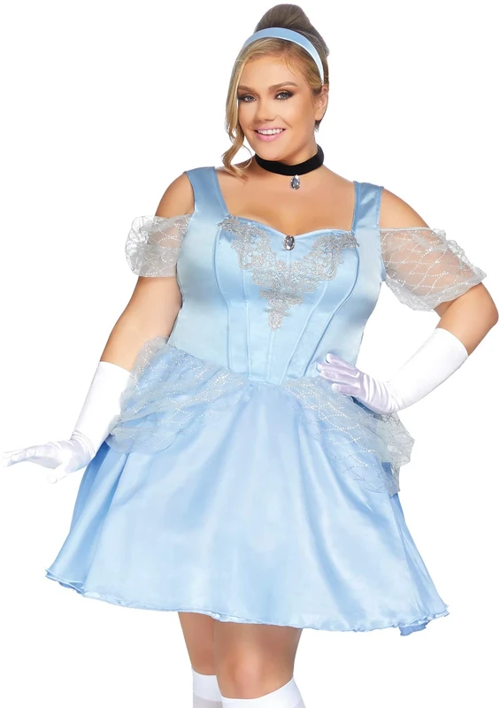 Leg Avenue Glass Slipper Sweetie Plus, 3X-4X, Blue, 0.3 kg - Image 1