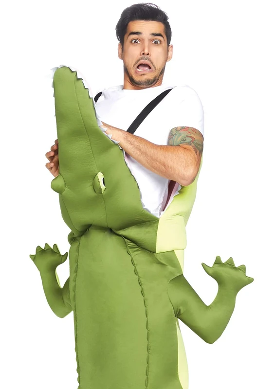 Leg Avenue 8687822126 Costume Man Eating Alligator, Green, Unique - Image 1