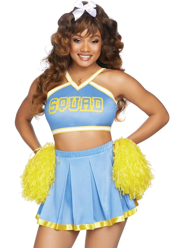 Leg Avenue Cheer Squad Cutie Costume - Blue and Yellow, XS