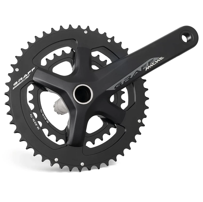 Miche Graff Gravel Crankset, Black, 170mm - 32/48t