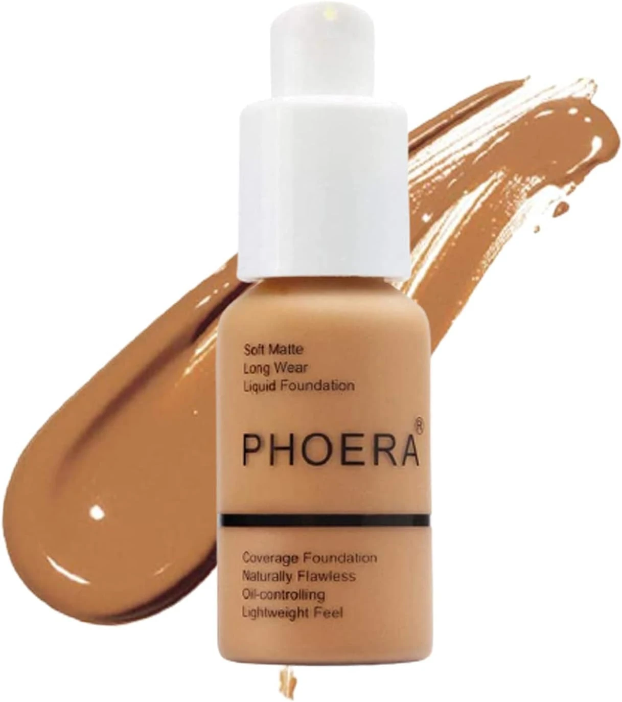 Glamza PHOERA Foundation Concealer Makeup Full Coverage Matte Brighten Long Lasting UK (106 WARM SUN)