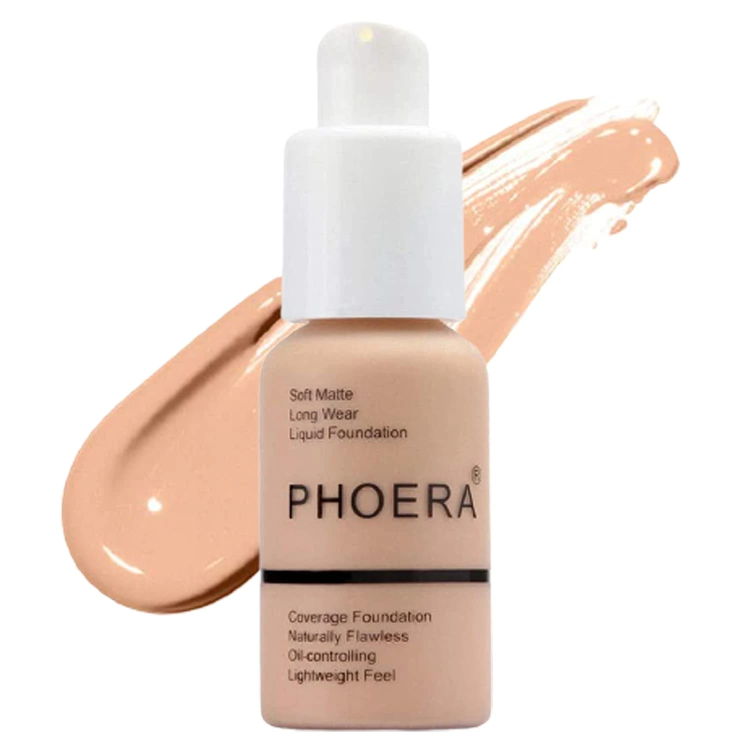 Glamza PHOERA Foundation Concealer Makeup Full Coverage Matte Brighten Long Lasting UK (103 WARM PEACH)