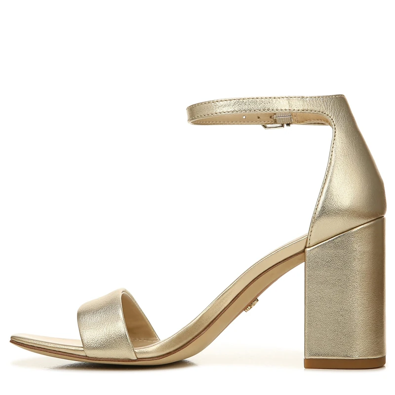 Sam Edelman Women's Daniella Heeled Sandal, Molten Gold, 6 UK