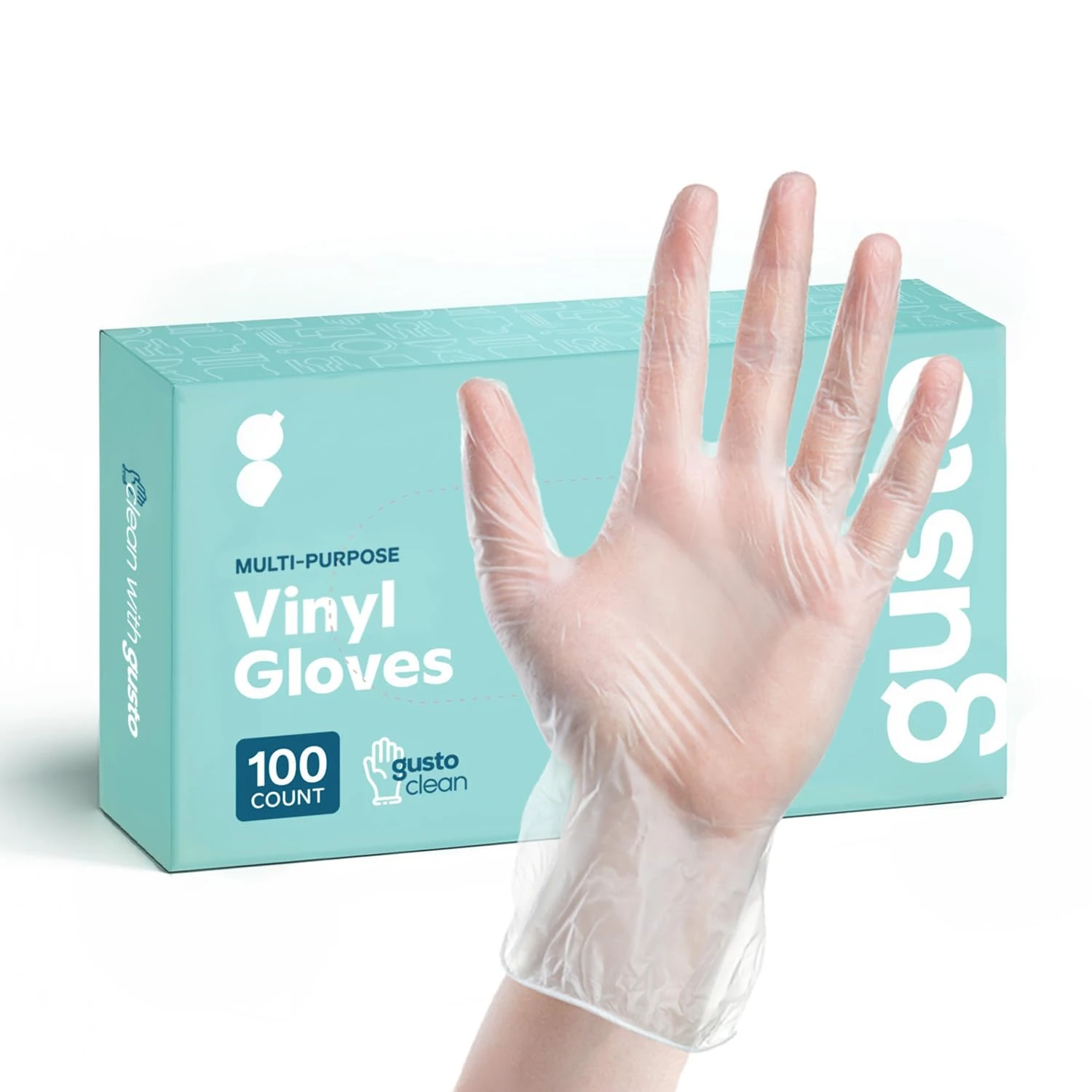 Comfy Package [100 Count Disposable Vinyl Gloves, Powder Free, Latex Free, Clear Gloves for Cooking and cleaning - X-Large